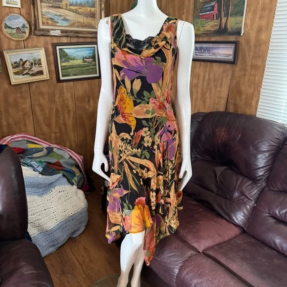 Vintage 90’s Floral Boho Cottagecore Dress - Picture 3 of 7